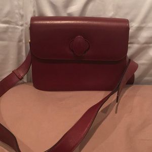 Cartier vintage red leather crossbody bag